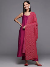 Burgundy Solid Kurta with Trousers & Printed Dupatta-AHKUPNDU-COMBO-780