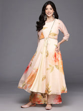 Womens Off White Organza Fusion Kurta Sets-AHKUPZ-COMBO-1126