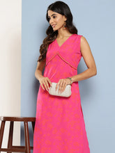 Floral Printed Empire Gotta Patti Kurta With Palazzos-AHKUPZ-COMBO-734-ICH