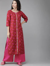Red Floral Print Kurta Set-AHKUPZ-Combo-237