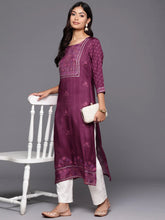 Women Floral Printed Gotta Patti Kurta-AHKUVMDDDS-1115