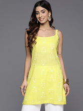 Floral Printed Square Neck Pure Cotton Kurti-AHTUCOGL-8175