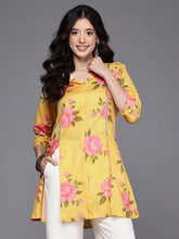 Women's Yellow Fusion Wear Tunic-AHTUCRDP-8202