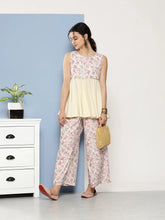 Cream & Pink Floral Print Co-Ords-AHTUPZ-COMBO-596-ICH