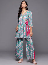 Women Printed Tunic with Palazzos-AHTUPZ-COMBO-816