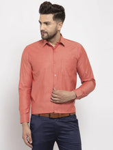 Indian Needle Orange Men's Cotton Polka Dots Formal Shirt's