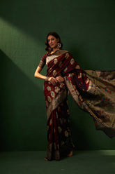 Womens Fashion Ethnic Maroon Color Sarees-MLSHWSA1145MRN0ONE