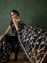 Womens Fashion Ethnic Black Color Sarees-MLSHWSA1454BLK0ONE