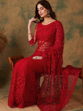 Womens Fashion Ethnic Red Color Sarees-MLSHWSA1169RED0ONE