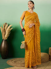 Womens Fashion Ethnic Mustard Color Sarees-MLSHWSA1319MUS0ONE
