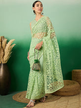 Womens Fashion Ethnic Pista Green Color Sarees-MLSHWSA1320PSG0ONE