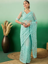 Womens Fashion Ethnic Sea Green Color Sarees-MLSHWSA1321SGR0ONE