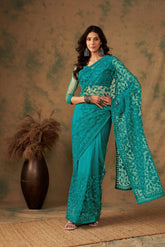 Womens Fashion Ethnic Green Color Sarees-MLSHWSA1327GRN0ONE