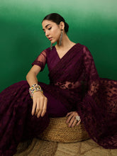 Womens Fashion Ethnic Wine Color Sarees-MLSHWSA1328WNE0ONE