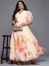 Women's Traditional Wear Off-White Ethnic Dress-AP-AHEDORDP-266