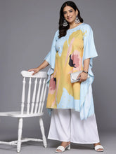 Plus Size Printed Gotta Patti Kurta with Palazzos-AP-AHKFPZ-COMBO-406