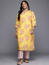 Women's Traditional Wear Yellow Kurta-AP-AHKUCRDP-1158