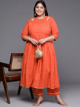 Ethnic Motifs Printed Pleated Gotta Patti Pure Cotton Kurta Set-AP-AHKUPN-COMBO-904