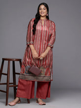 Plus Size Digital Printed Velvet Kurta and Palazzo Set-AP-AHKUPZ-COMBO-1072