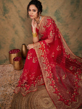 Womens Fashion Ethnic Red Color Sarees-MLSHWSA1123RED0ONE