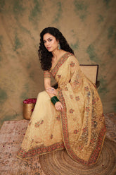 Womens Fashion Ethnic Brown Color Sarees-MLSHWSA1136BRN0ONE