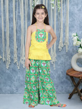 Silk Blend Ethnic Suit Set for Kids - Green | AW21IW35GR