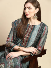 Women Floral Olive Straight Kurta Set with Dupatta-BCK-1980-Olive