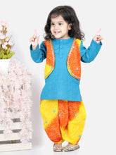 Cotton Flax Dhoti Kurta Set for Boys - Blue | BD22DK43BLC