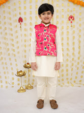 Cotton Kurta Pajama Set for Boys - White | BD24KP76PIB