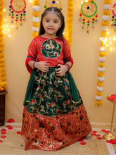 Lehenga Choli Set for Girls - Red | BD24LC82RDA