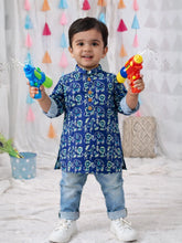 Short Kurta for Boys - Indigo | BH26IN62INA