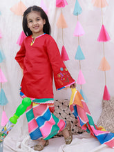 Ethnic Suit Set for Girls - Red | BH26SU28RDA