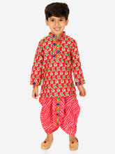 Cotton Dhoti Kurta Set for Boys - Pink | BJ23DK51PIA