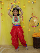 Indo Western Set for Girls - Green | BN25IW03GRA