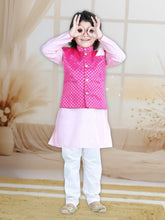 Cotton Kurta Pajama Set for Boys - Pink | BR22KP28BPB