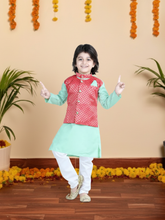 Cotton Kurta Pajama Set for Boys - Green | BR22KP28GRB