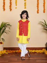 Cotton Kurta Pajama Set for Boys - Red | BR23KP57RDA