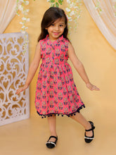 Pure Cotton Dress for Girls - Pink | BS23DR50PIB