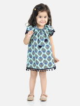 Cotton Dress for Girls - Blue | BS23IN27LBA
