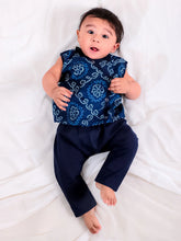 Pure Cotton Ethnic Clothing Set for Boys - Blue | BS24IN77BLA