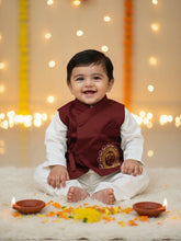 Cotton Kurta Pajama Set for Boys - Maroon | BS25IN45MRA