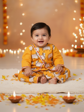 Cotton Dhoti Kurta Set for Boys - Yellow | BS25IN46YLA