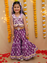 Indo Western Set for Girls - Purple | BS25IW01YLA