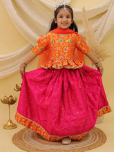 Lehenga Choli Set for Girls - Orange | BS25LC14ORA