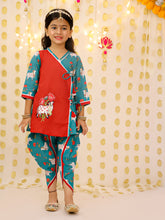 Cotton Ethnic Suit Set for Girls - Maroon | BS25SU18RDA