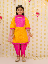 Cotton Ethnic Suit Set for Girls - Orange | BS25SU23ORA