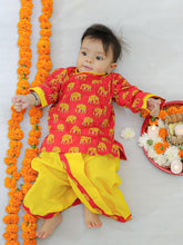 Pure Cotton Dhoti Kurta Set for Boys - Red | BW23IN55RDA