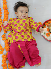 Pure Cotton Dhoti Kurta Set for Boys - Yellow | BW23IN55YWA