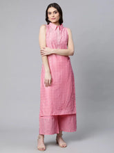 Light Pink Pure Cotton Printed Kurta Palazzo Set-AHKUPZ-COMBO-506
