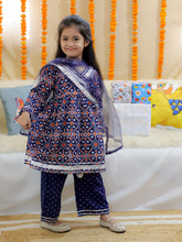 Ethnic Suit Set for Girls - Indigo | BR24SU51INA